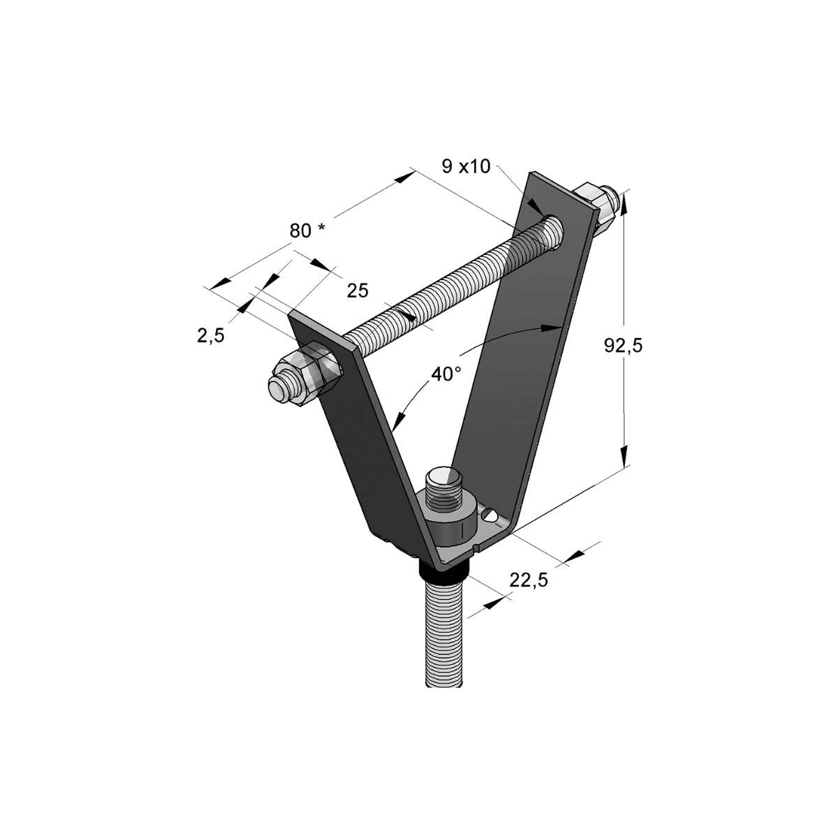 Trapezhængebeslag | Erik Larsen & Søn | Beslag til rørbøjler | Foto 2