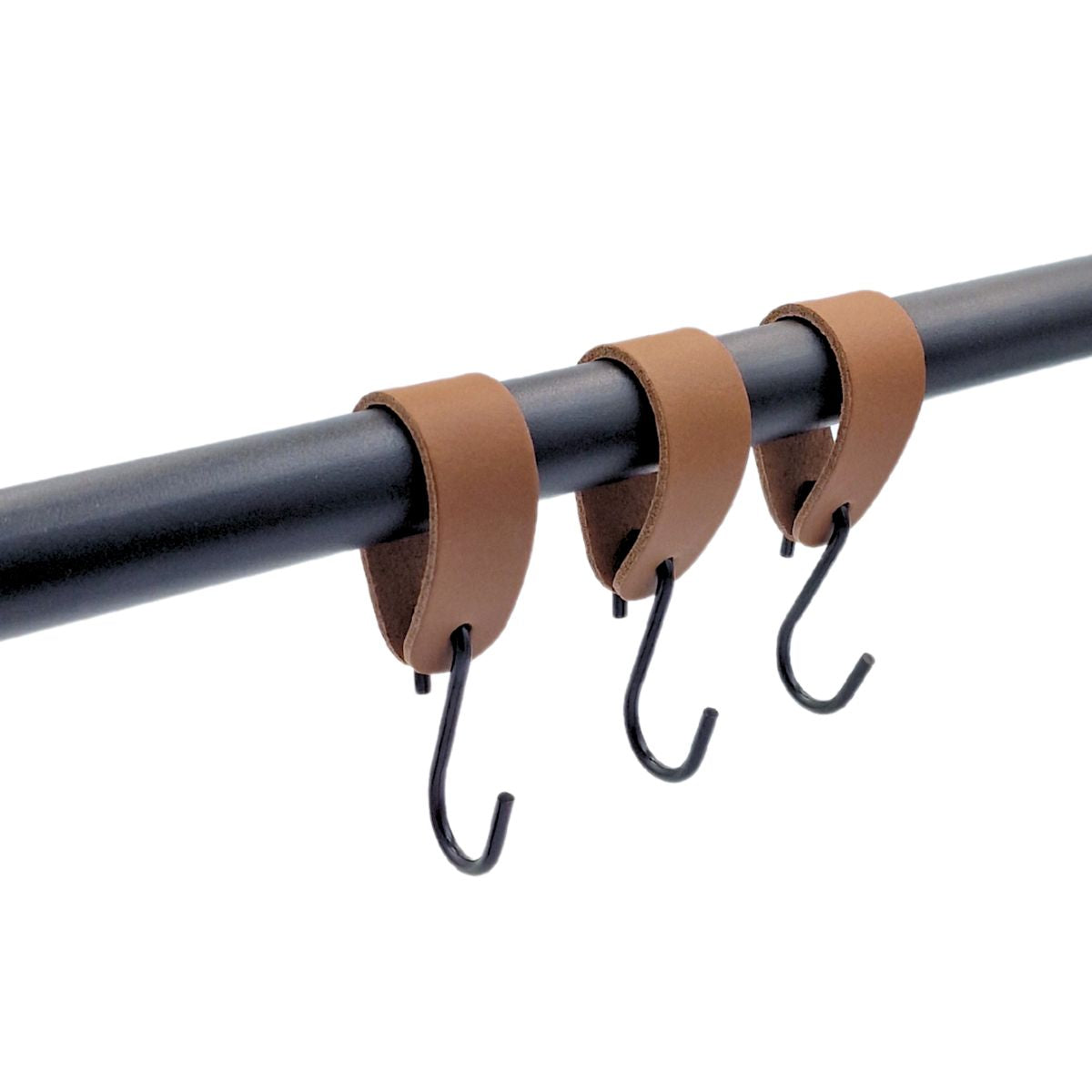 S-krogssæt med læderstrop, 3 stk - HOOK-3 | Clarrods Black | Indretning | Foto 13