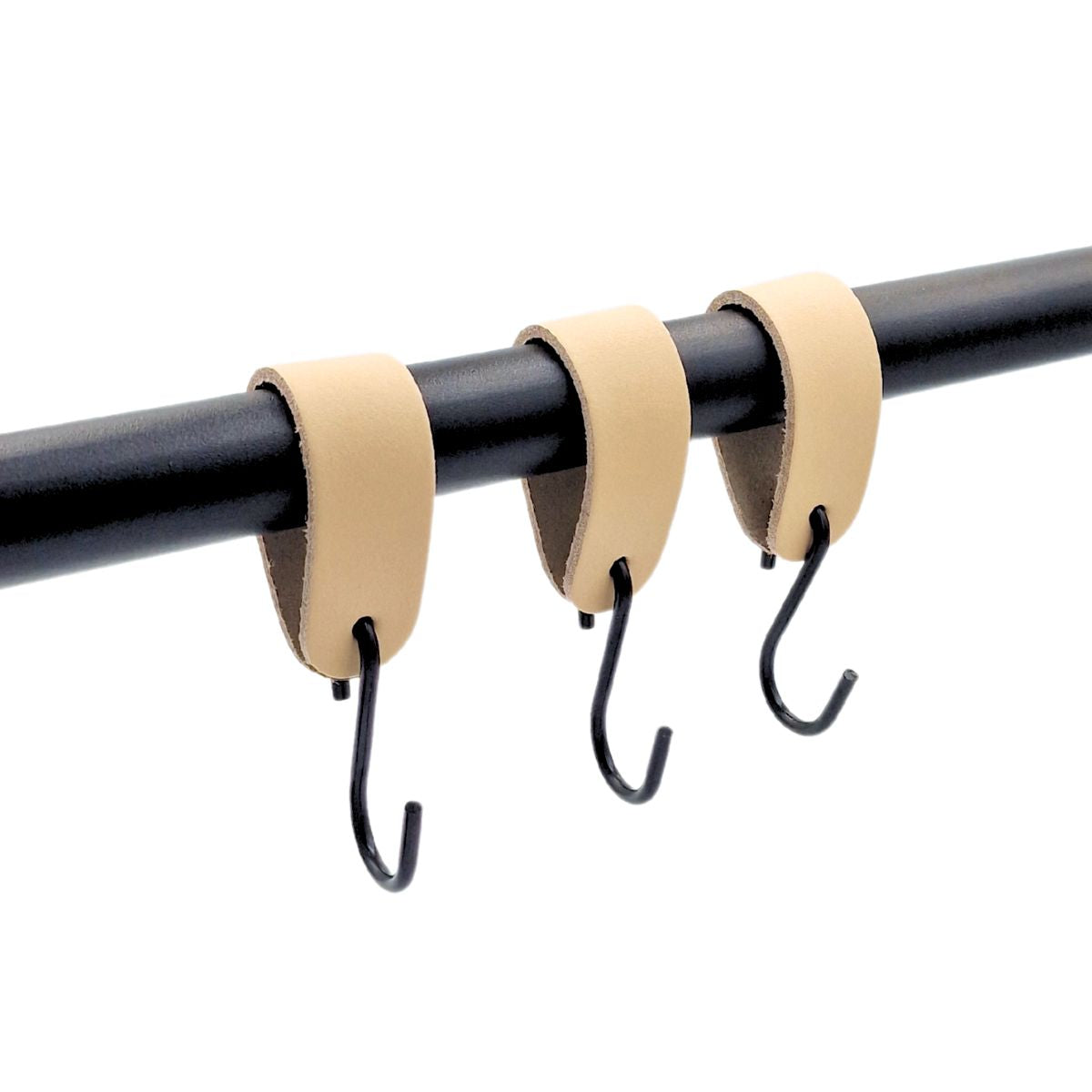 S-krogssæt med læderstrop, 3 stk - HOOK-3 | Clarrods Black | Indretning | Foto 9
