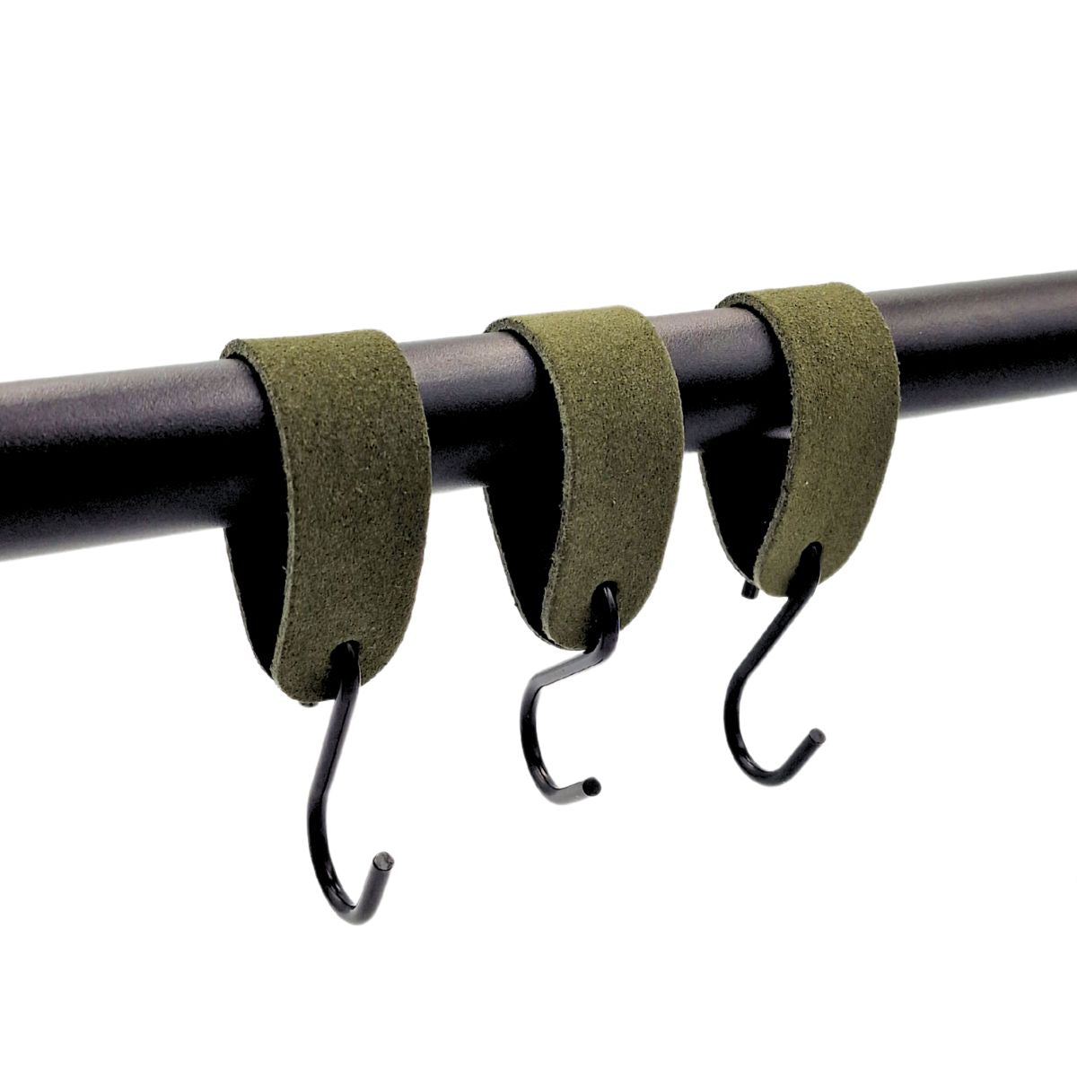 S-krogssæt med læderstrop, 3 stk - HOOK-3 | Clarrods Black | Indretning | Foto 18