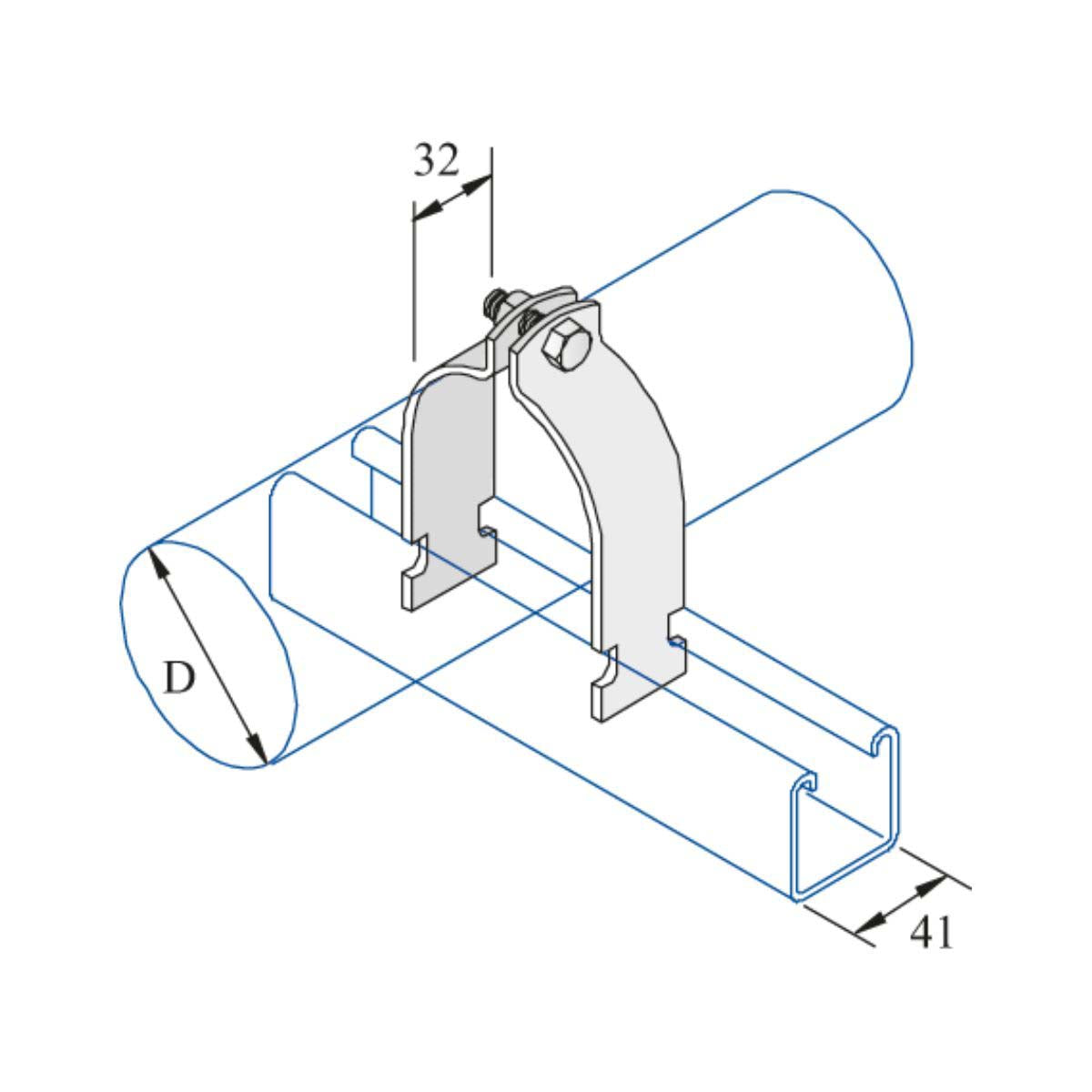 M rørbøjle | Unistrut | Rørbøjler | Foto 2