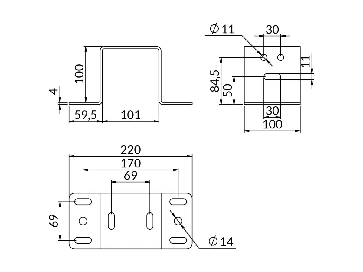OGCLKKJ - CERTA KJ LK u-beslag | Certa | Beslag til HD skinnesystem | Foto 2