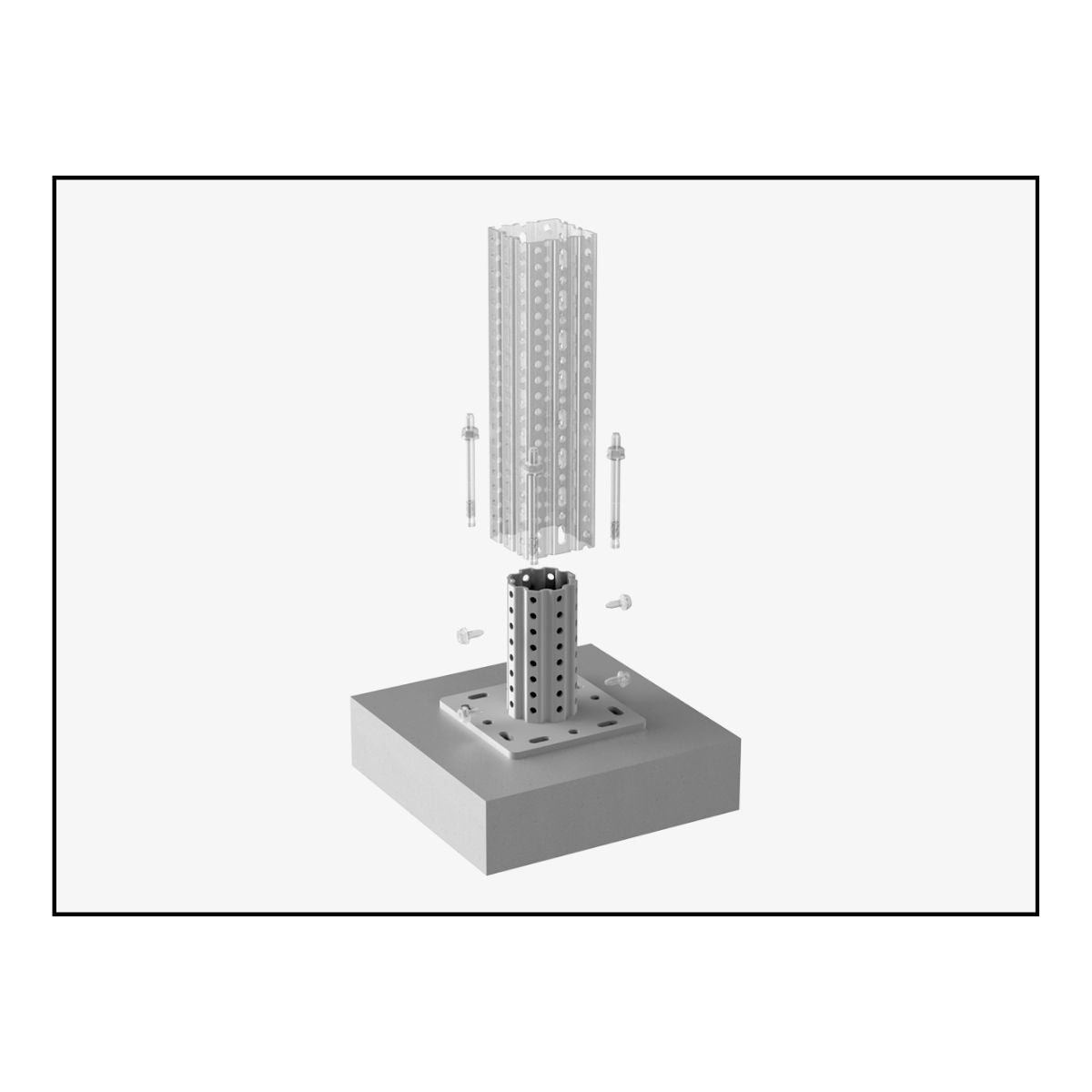 OGCS200KJ - CERTA KJ S200 fodflange | Certa | Beslag til HD skinnesystem | Foto 3