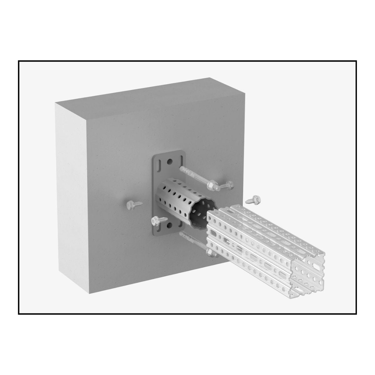 OGCSKE - CERTA KE S fodflange | Certa | Beslag til HD skinnesystem | Foto 3