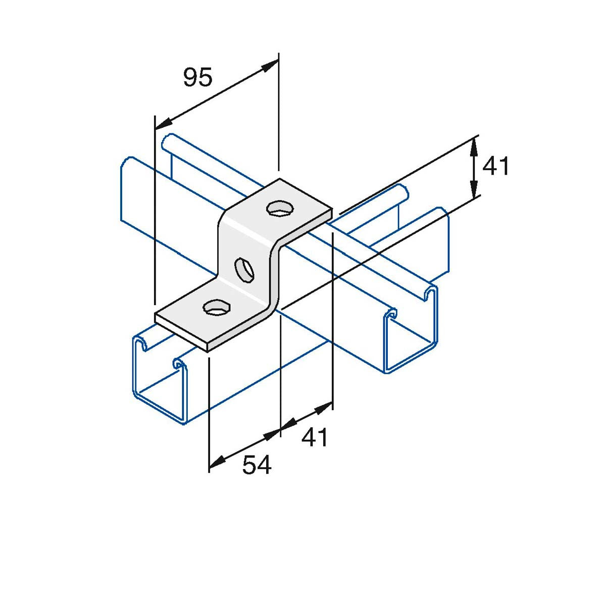 P1045 - Z-beslag | Unistrut | Beslag til skinnesystemer | Foto 1
