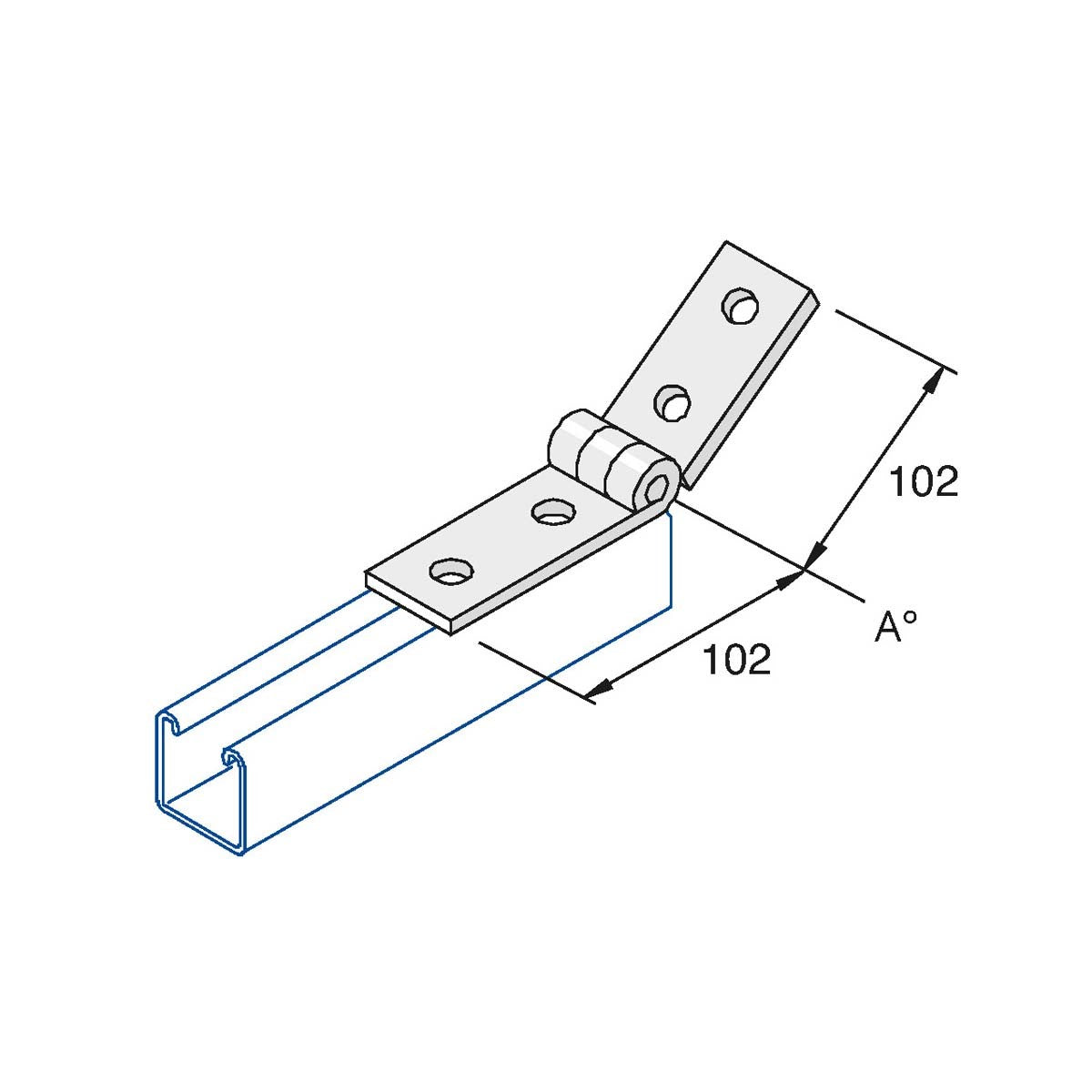 P1354 - Hængselsbeslag | Unistrut | Beslag til skinnesystemer | Foto 1