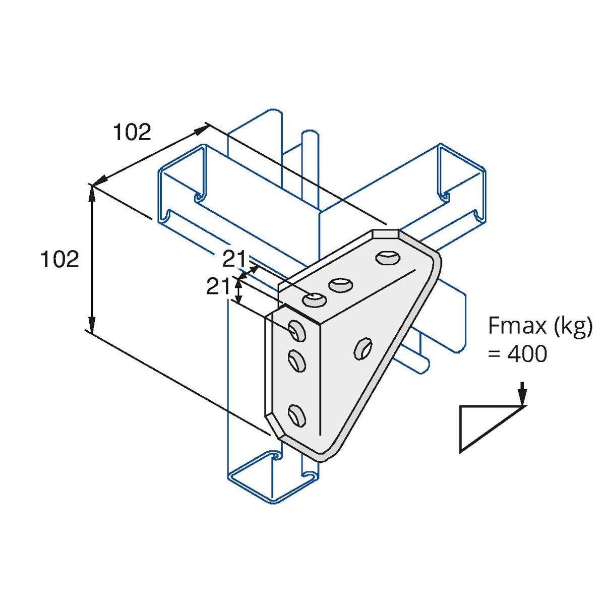 P2484 - Vinkelbeslag 90 gr. | Unistrut | Beslag til skinnesystemer | Foto 1