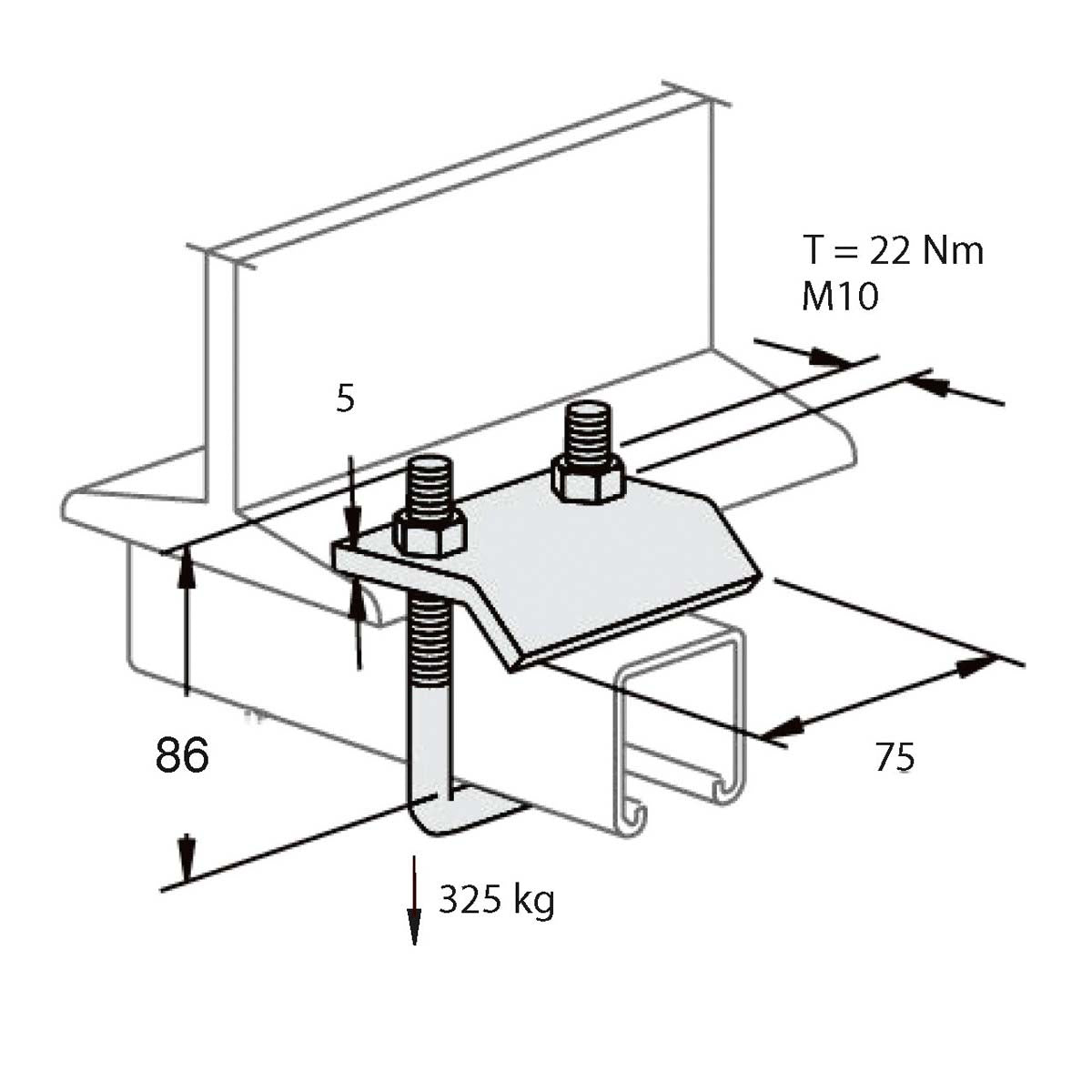 P2785 - Bjælkebeslag | Unistrut | Beslag til skinnesystemer | Foto 1
