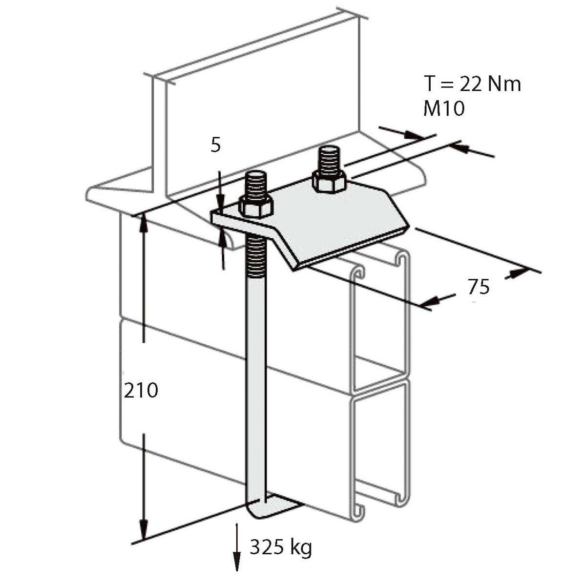 P2787 - Bjælkebeslag | Unistrut | Beslag til skinnesystemer | Foto 1