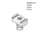 Spormøtrik/flæskesvær med kort fjeder til 41x21 mm skinner