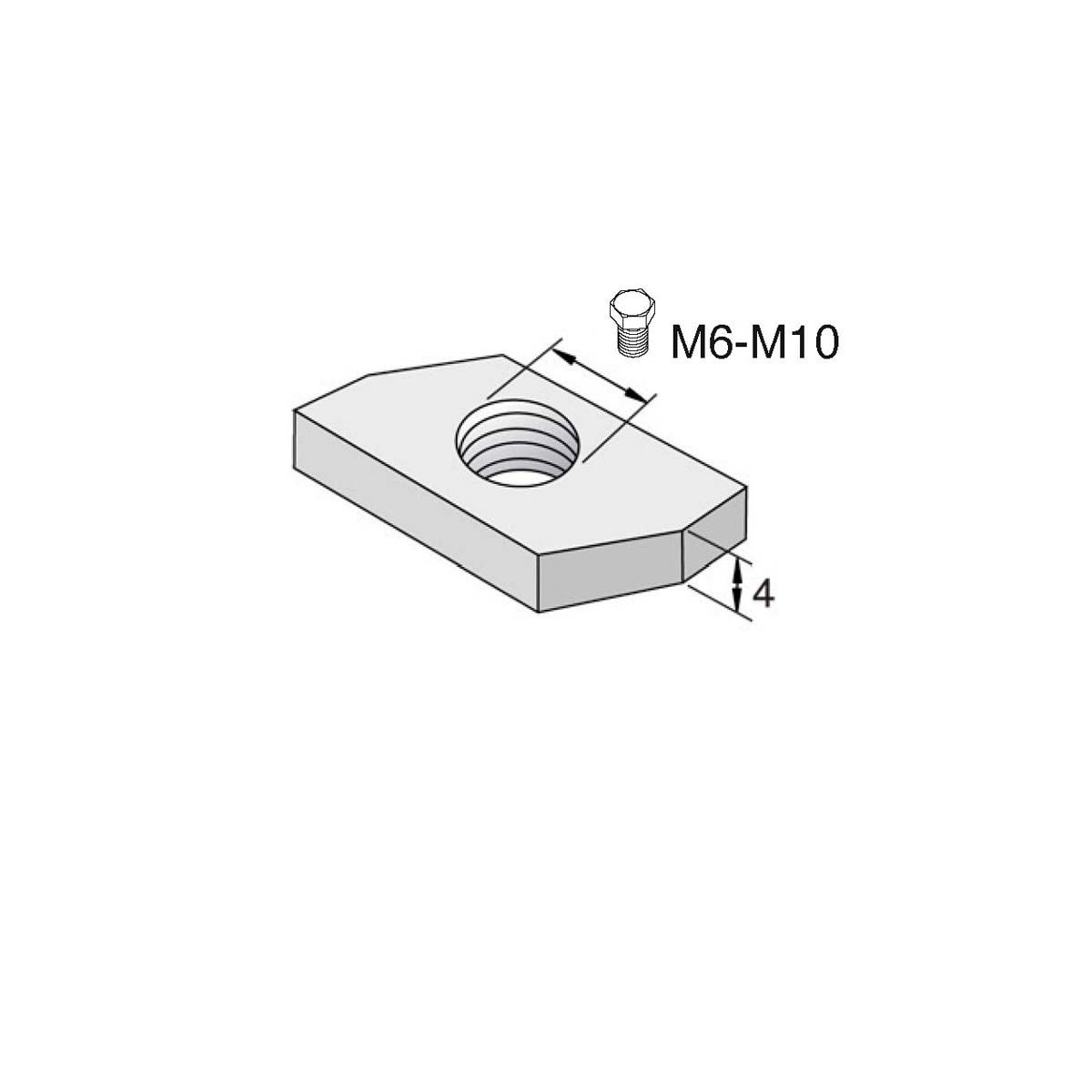 Skinnemøtrik til 30 mm profilskinne