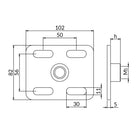 XPCPMKE - CERTA KE PM 4-huls bagplade | Certa | Beslag til HD skinnesystem | Foto 2