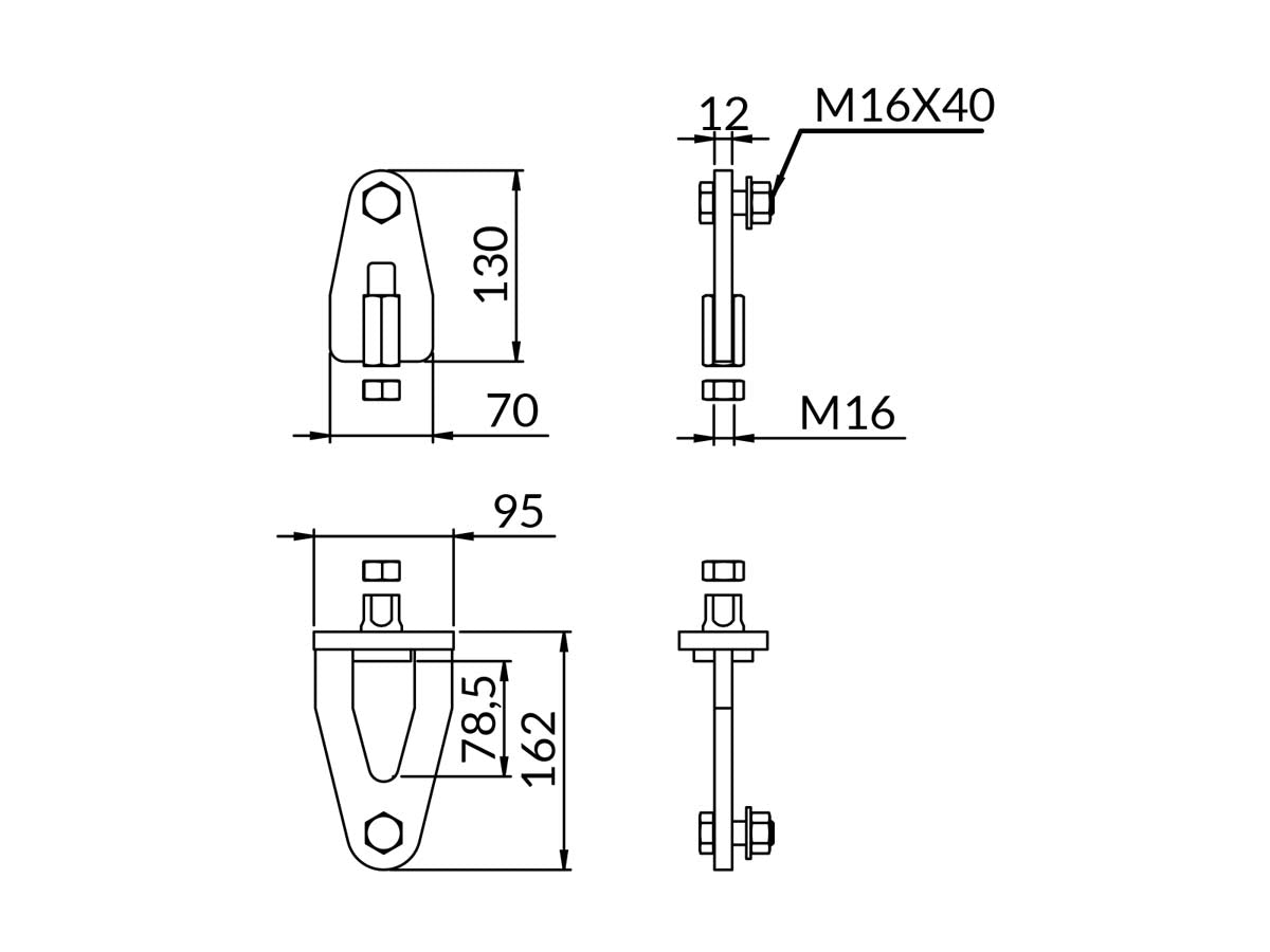 XPCSEM16 - CERTA SE afstiver, M16 | Certa | Beslag til HD skinnesystem | Foto 2