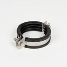Standard rustfri (A2) rørbøjle m/gummi, M10 og M12 tilslutning | Erik Larsen & Søn | Rørbøjler | Foto 2