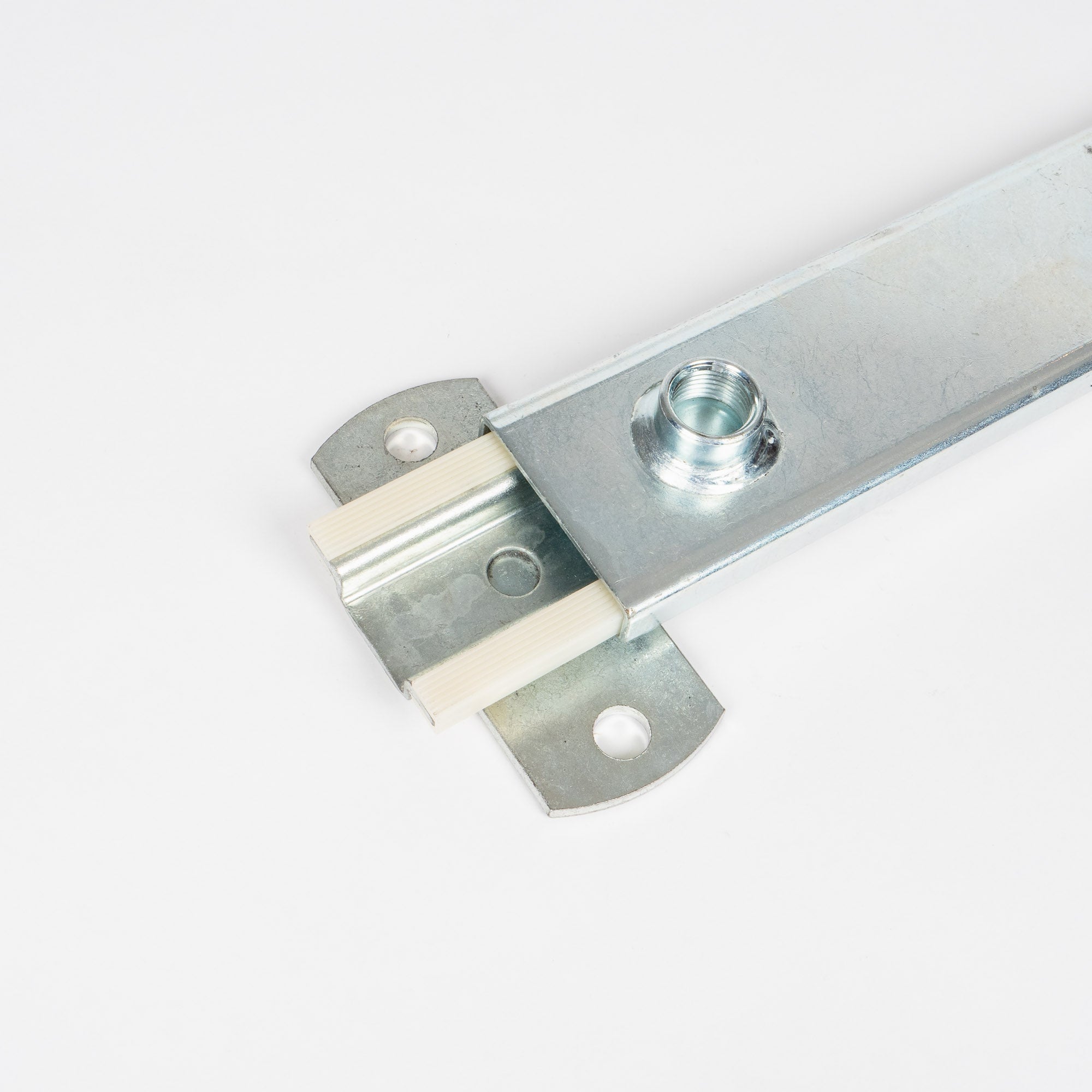 Glidebeslag med to muffer - 1/2 tilslutning | Erik Larsen & Søn | Beslag til rørbøjler | Foto 1