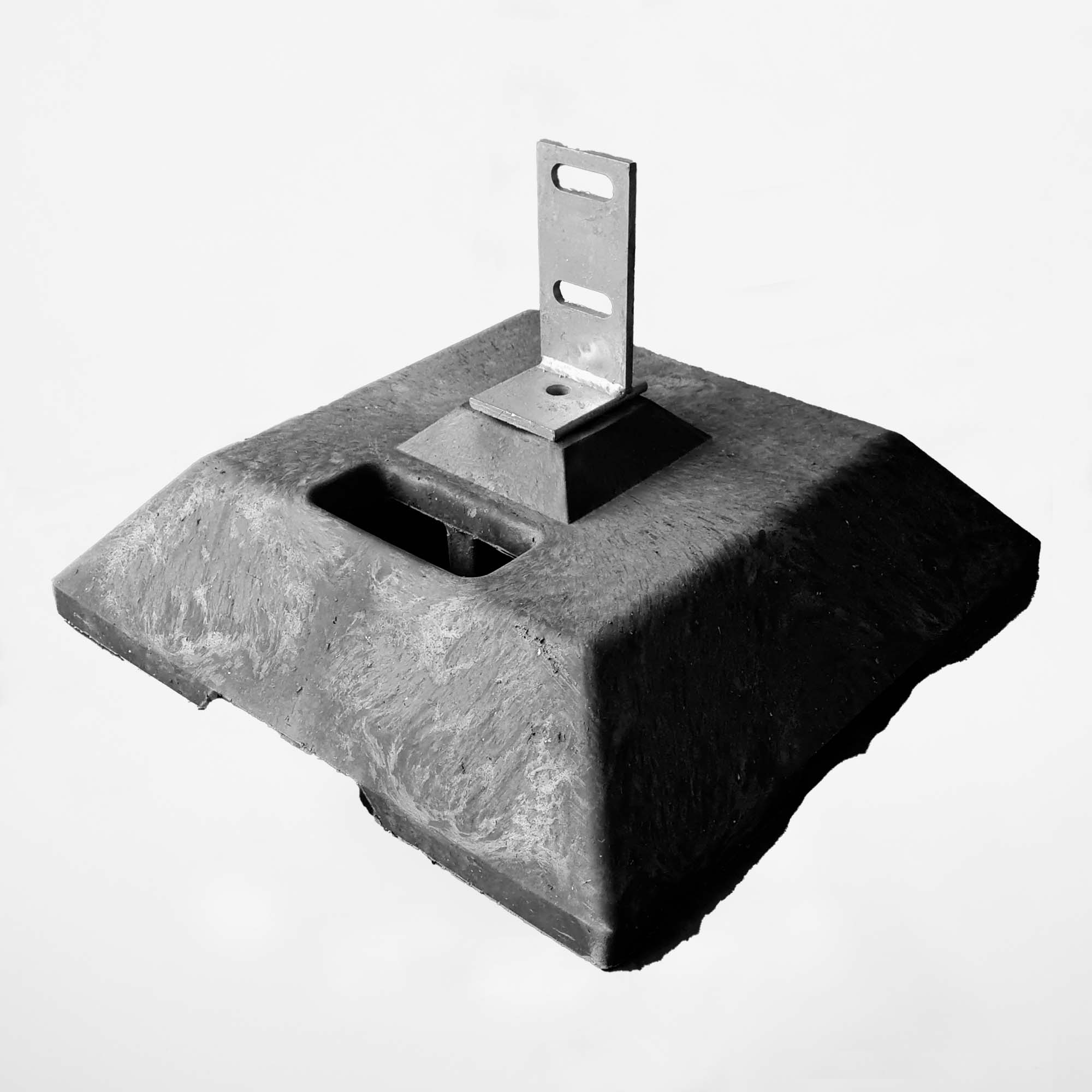 Basefoot gummifod med håndtag til montageskinne | Tagsystem | Profilsystem