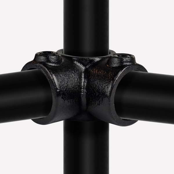 Køb sort 3-vejs hjørne til rør | Eks. til reol eller bænk