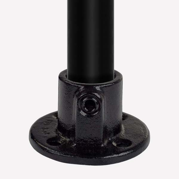 Køb sort vægflange til rør | Eks. til bøjlestang