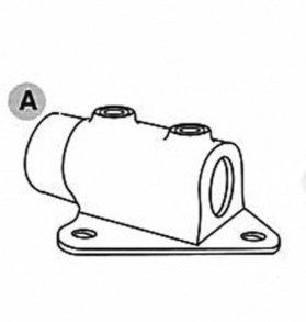 Rækværksflange til væg - Clarrods Clamps CL146 | Erik Larsen & Søn | Clarrods | Foto 3