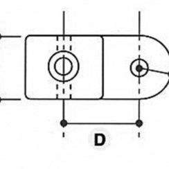 Dobbelt hængselsled, han (90°) - Clarrods Clamps CL168M | Erik Larsen & Søn | Clarrods | Foto 5