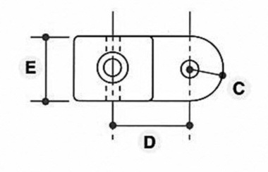 Dobbelt hængselsled, han (90°) - Clarrods Clamps CL168M | Erik Larsen & Søn | Clarrods | Foto 5