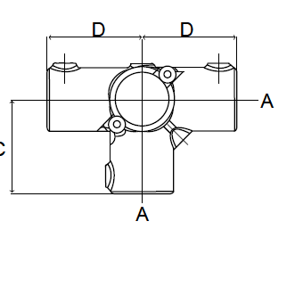 3-vejs split kryds - Clarrods Clamps CL176A | Erik Larsen & Søn | Clarrods | Foto 3