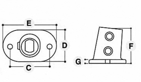 Vinklet justerbar flange (0°-11°) - Clarrods Clamps CL232 | Erik Larsen & Søn | Clarrods | Foto 4