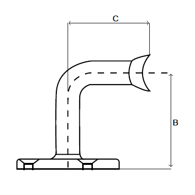 Vægflange til håndliste - Clarrods Clamps CLDDA6 | Erik Larsen & Søn | Clarrods | Foto 7