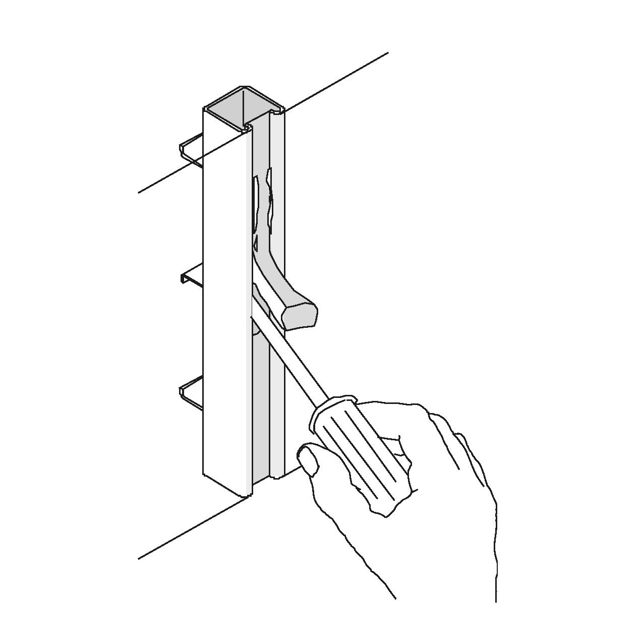 Indstøbningsskinne med let aftageligt skum