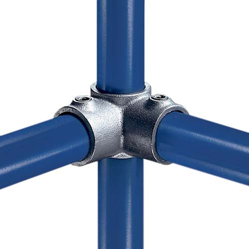 Galvaniseret 3-vejs hjørnesamling/90° vinkel til gevindfrie vandrør