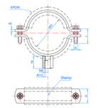 ABRIA4 - Syrefast (A4) rørbøjle m/gummi, M8/M10 tilslutning | Erik Larsen & Søn | Rørbøjler | Foto 2