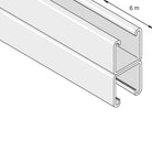 Kraftig 41x83 mm dobbeltprofil uden huller