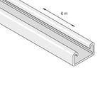 Kraftig 41x21 mm profilskinne uden huller