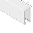Kraftig 41x62 mm montageskinne uden huller