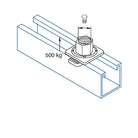 Skinnemøtrik med firkantskive til 41 mm profil - M16 & 1/2"