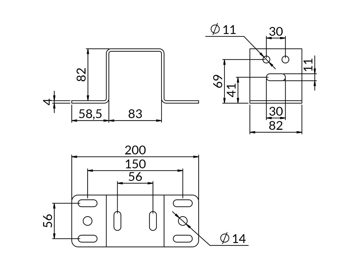 OGCLKKE - CERTA KE LK u-beslag | Certa | Beslag til HD skinnesystem | Foto 2