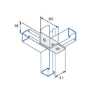 P1037 - Vinkelbeslag 90 gr. | Unistrut | Beslag til skinnesystemer | Foto 1