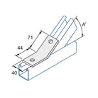 P1546 - Vinkelbeslag 45 gr. | Unistrut | Beslag til skinnesystemer | Foto 1