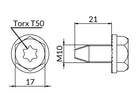 XPCSPM10X21 - CERTA SP selvskærende montagebolt | Certa | Beslag til HD skinnesystem | Foto 2