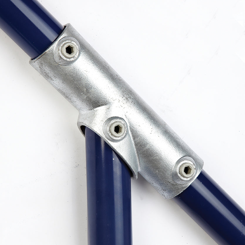 Justerbart t-stykke (30°-45°) | galvaniseret rørfitting type 427 | Kee Klamp | pipe clamps | Erik Larsen & Søn