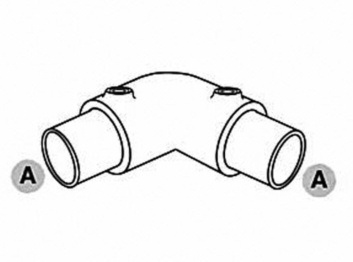 Bøjning (90°), Clarrods Black - CL125-B | Erik Larsen & Søn | Clarrods Black | Foto 4