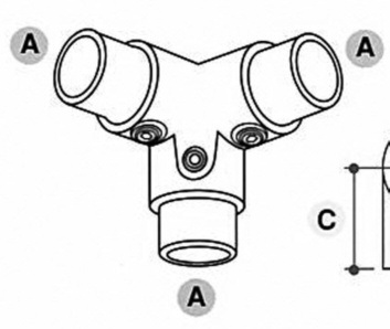 3-vejs hjørne-top, Clarrods Black - CL128-B | Erik Larsen & Søn | Clarrods Black | Foto 5