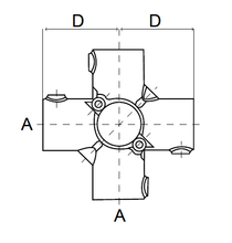 4-vägs delad krysskoppling - CL158A
