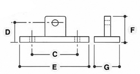Hængselsflange, han - Clarrods Clamps CL169M | Erik Larsen & Søn | Clarrods | Foto 4