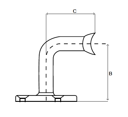 Vægflange til håndliste  - Clarrods Clamps CLDDA6 | Erik Larsen & Søn | Clarrods | Foto 7