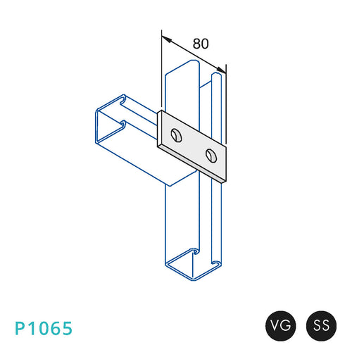 P1065 - Skarvkoppling, 2 håls